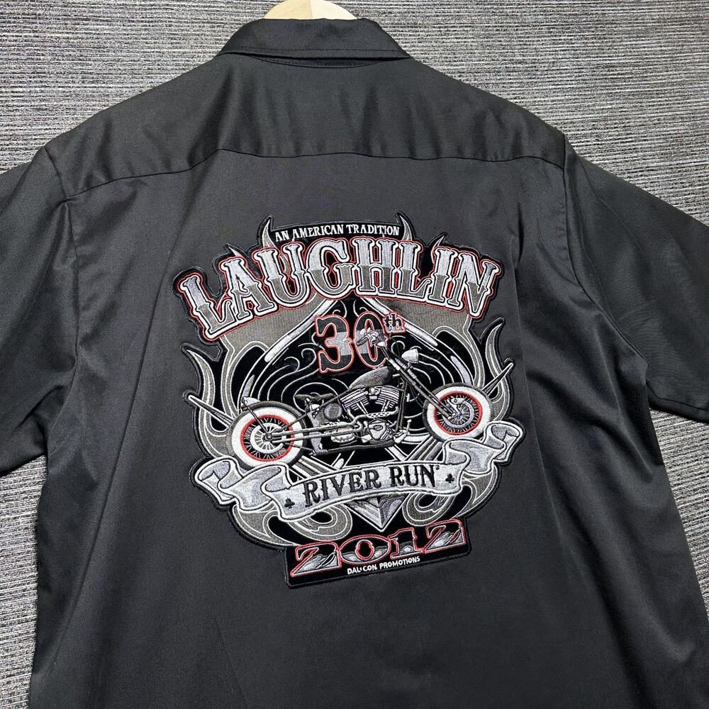 Orange County Choppers Shirt Men's XL Black SS Button Laughlin 2012 River Run